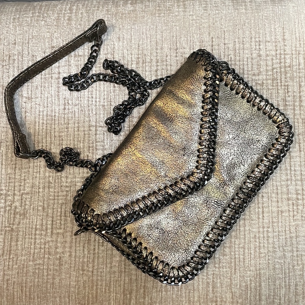 Sonya Roberts Squared Metallic Gold Crossbody